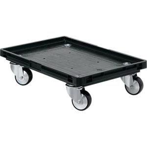 Rollpalette für Kasten im EURO-Maß, leitfähig, schwarz Rollpalette für Kasten im EURO-Maß, leitfähig, schwarz