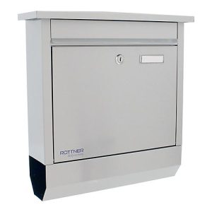 Rottner Briefkasten Lettero Inox, Wandmontage, Namensschlid & Postrolle, Zylinderschloss, inkl. 2 Schlüssel, Edelstahl, B 370 x T 100 x H 410 mm Rottner Briefkasten Lettero Inox, Wandmontage, Namensschlid & Postrolle, Zylinderschloss, inkl. 2 Schlüssel, Edelstahl, B 370 x T 100 x H 410 mm