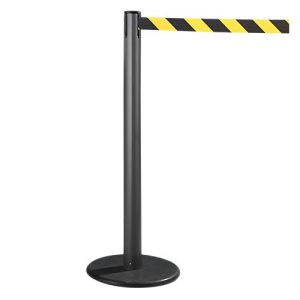 RS-GUIDESYSTEMS® Gurtpfosten GLA 28, anthrazit, Gurt schwarz/gelb RS-GUIDESYSTEMS® Gurtpfosten GLA 28, anthrazit, Gurt schwarz/gelb