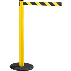 RS-GUIDESYSTEMS® Gurtpfosten GLA 28, gelb, Gurt schwarz/gelb RS-GUIDESYSTEMS® Gurtpfosten GLA 28, gelb, Gurt schwarz/gelb