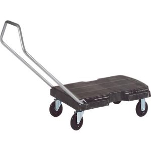 Rubbermaid Triple Trolley Plattformwagen, mit Griff, bis 227 kg, klappbar, schwarz