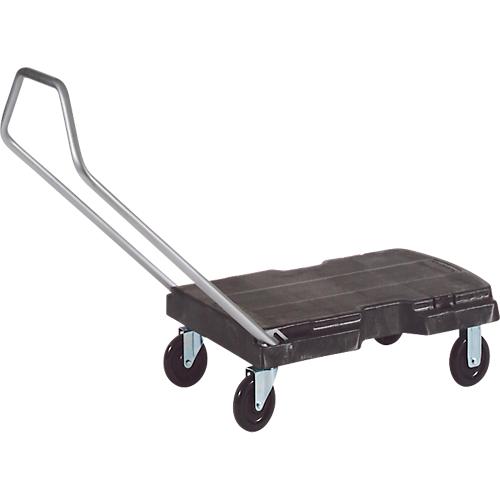 Rubbermaid Triple Trolley Plattformwagen, mit Griff, bis 227 kg, klappbar, schwarz