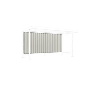 Rückwand für Überdachungssystem WSM Leipzig Grundeinheit, B 2250 mm, Trapezblech, grauweiß RAL 9002 Rückwand für Überdachungssystem WSM Leipzig Grundeinheit, B 2250 mm, Trapezblech, grauweiß RAL 9002