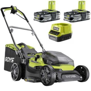 Ryobi Hybrid RY18LMH37A-225 – Akku Rasenmäher – 2x36V/2.5Ah – Schnittbreite 37 cm