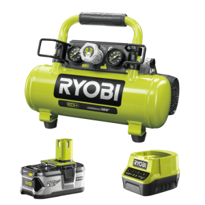 Ryobi R18AC-0 – tragbarer Akku-Kompressor – 18V – 4Ah Ryobi R18AC-0 – tragbarer Akku-Kompressor – 18V – 4Ah