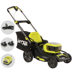 Ryobi RY18LMX46A-250 – Akku-Rasenmäher – 2x 18 V/5 Ah – Schnittbreite 46 cm