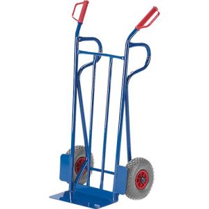 Sackkarre, gewölbter Rückwand und Auflage, zusätzliche Stützholme, Luftreifen, Tragkraft 250 kg Sackkarre, gewölbter Rückwand und Auflage, zusätzliche Stützholme, Luftreifen, Tragkraft 250 kg