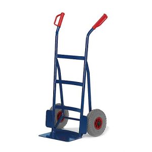 Sackkarre mit gewölbter Rückwand und gewölbter Auflage, Tragkraft 250 kg, Luft-Bereifung Sackkarre mit gewölbter Rückwand und gewölbter Auflage, Tragkraft 250 kg, Luft-Bereifung