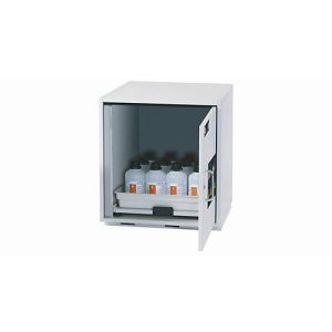 Säuren- und Laugen-Unterbauschrank asecos SL-CLASSIC-UB, Flügeltür, Anschlag rechts, Front Lichtgrau, B 590 x T 570 x H 600 mm Säuren- und Laugen-Unterbauschrank asecos SL-CLASSIC-UB, Flügeltür, Anschlag rechts, Front Lichtgrau, B 590 x T 570 x H 600 mm