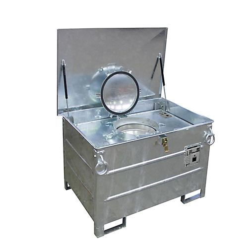 Sammelbehälter BAUER ASB 450-I, Stahlblech, Innentank Edelstahl, stapelbar, abschließbar, B 1200 x T 885 x H 830 mm