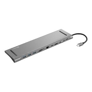 Sandberg USB-C 10-in-1 Docking Station – Dockingstation – USB-C – HDMI, VGA – 1GbE