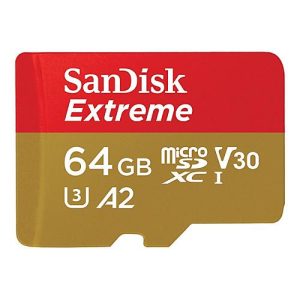 SanDisk Extreme – Flash-Speicherkarte (microSDXC-an-SD-Adapter inbegriffen) – 64 GB – A2 / Video Class V30 / UHS-I U3 / Class10 – microSDXC UHS-I SanDisk Extreme – Flash-Speicherkarte (microSDXC-an-SD-Adapter inbegriffen) – 64 GB – A2 / Video Class V30 / UHS-I U3 / Class10 – microSDXC UHS-I