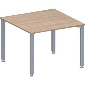 Schäfer Shop Genius Anbautisch MODENA FLEX, höhenverstellbar, Quadrat-Form, 4-Fuß-Quadratrohr, B 1000 x T 1000 mm, Eiche-Dekor Schäfer Shop Genius Anbautisch MODENA FLEX, höhenverstellbar, Quadrat-Form, 4-Fuß-Quadratrohr, B 1000 x T 1000 mm, Eiche-Dekor
