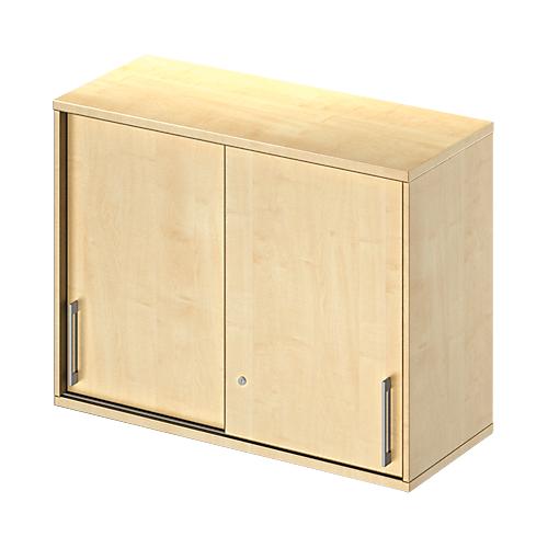 Schäfer Shop Genius Aufsatz-Schiebetürenschrank TETRIS WOOD, 2 OH, B 1000 mm, Höhe inkl. Gleiter, Ahorn-Dekor
