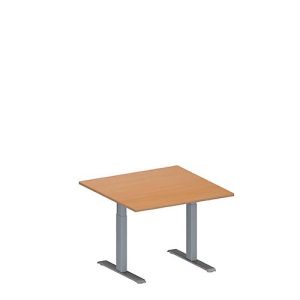 Schäfer Shop Genius Besprechungstisch MODENA FLEX, Quadrat, T-Fuß Rechteckrohr, B 1000 x T 1000 x H 650-850 mm, Buche/weißaluminium RAL 9006 Schäfer Shop Genius Besprechungstisch MODENA FLEX, Quadrat, T-Fuß Rechteckrohr, B 1000 x T 1000 x H 650-850 mm, Buche/weißaluminium RAL 9006
