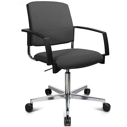 Schäfer Shop Genius Besucherstuhl SSI Proline Visit P3+, gepolsterte Rückenlehne, Universalrollen, anthrazit