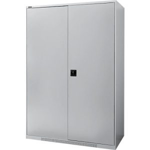 Schäfer Shop Genius Flügeltürenschrank FS, Stahl, mit Belüftungslöchern, B 1343 x T 620 x H 1950 mm, 5 OH, Weißalu/Weißalu, bis 750 kg Schäfer Shop Genius Flügeltürenschrank FS, Stahl, mit Belüftungslöchern, B 1343 x T 620 x H 1950 mm, 5 OH, Weißalu/Weißalu, bis 750 kg