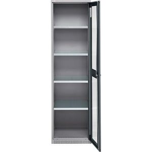 Schäfer Shop Genius Flügeltürenschrank FS, Stahl, Sichtfenster, Lüftungslöcher, B 545 x T 520 x H 1950 mm, 5 OH, Weißalu/Anthrazitgrau, bis 250 kg Schäfer Shop Genius Flügeltürenschrank FS, Stahl, Sichtfenster, Lüftungslöcher, B 545 x T 520 x H 1950 mm, 5 OH, Weißalu/Anthrazitgrau, bis 250 kg