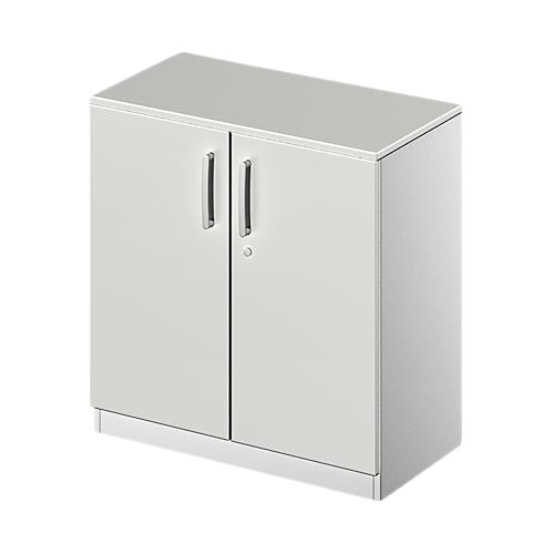 Schäfer Shop Genius Flügeltürenschrank TETRIS SOLID, 2 OH, B 800 mm, abschließbar, mit Abdeckplatte, lichtgrau