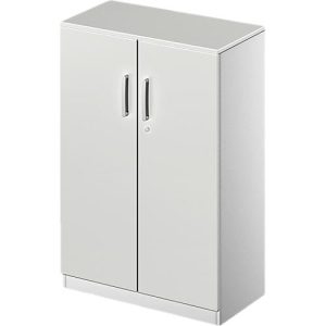 Schäfer Shop Genius Flügeltürenschrank TETRIS SOLID, 3 OH, B 800 mm, abschließbar, mit Abdeckplatte, lichtgrau/weißalu Schäfer Shop Genius Flügeltürenschrank TETRIS SOLID, 3 OH, B 800 mm, abschließbar, mit Abdeckplatte, lichtgrau/weißalu