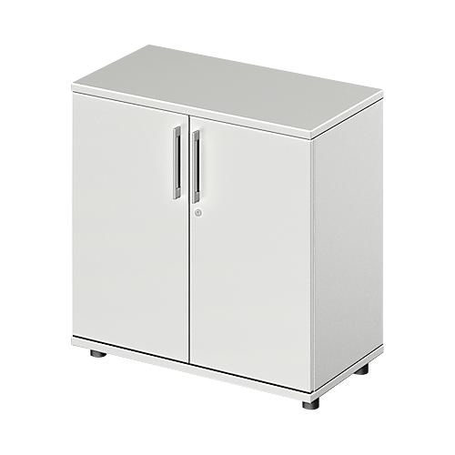 Schäfer Shop Genius Flügeltürenschrank TETRIS WOOD, 2 OH, Höhe inkl. Gleiter, B 800 mm, lichtgrau
