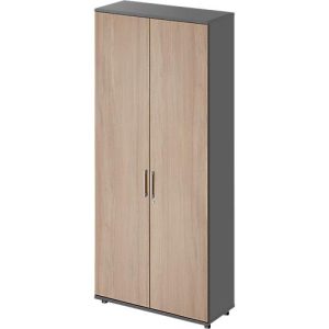 Schäfer Shop Genius Flügeltürenschrank TETRIS WOOD, 6 OH, Höhe inkl. Gleiter, B 1000 mm, graphit/Eiche Schäfer Shop Genius Flügeltürenschrank TETRIS WOOD, 6 OH, Höhe inkl. Gleiter, B 1000 mm, graphit/Eiche