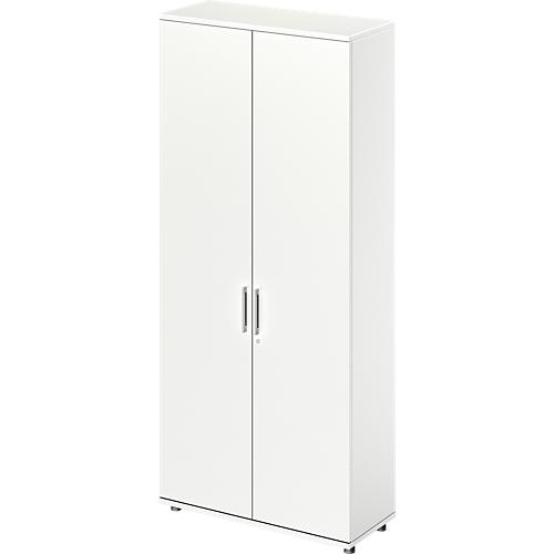 Schäfer Shop Genius Flügeltürenschrank TETRIS WOOD, 6 OH, Höhe inkl. Gleiter, B 1000 mm, weiß