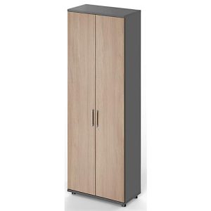 Schäfer Shop Genius Flügeltürenschrank TETRIS WOOD, 6 OH, Höhe inkl. Gleiter, B 800 mm, graphit/Eiche Schäfer Shop Genius Flügeltürenschrank TETRIS WOOD, 6 OH, Höhe inkl. Gleiter, B 800 mm, graphit/Eiche