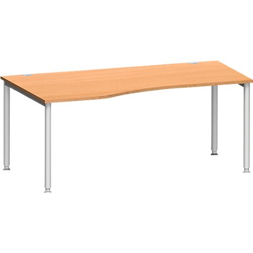 Schäfer Shop Genius Freiformschreibtisch MODENA FLEX, Ansatz links B 1800 mm, Buche