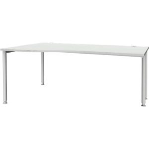 Schäfer Shop Genius Freiformschreibtisch MODENA FLEX, Ansatz links, lichtgrau/weißaluminium Schäfer Shop Genius Freiformschreibtisch MODENA FLEX, Ansatz links, lichtgrau/weißaluminium