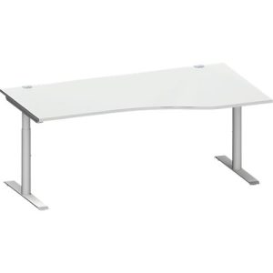 Schäfer Shop Genius Freiformschreibtisch MODENA FLEX, Ansatz rechts, Breite 1800 mm, lichtgrau Schäfer Shop Genius Freiformschreibtisch MODENA FLEX, Ansatz rechts, Breite 1800 mm, lichtgrau