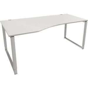 Schäfer Shop Genius Freiformschreibtisch MODENA FLEX, Bügelfuß, manuell höhenverstellbar, Ansatz links, B 1800 mm, lichtgrau Schäfer Shop Genius Freiformschreibtisch MODENA FLEX, Bügelfuß, manuell höhenverstellbar, Ansatz links, B 1800 mm, lichtgrau