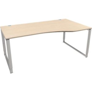 Schäfer Shop Genius Freiformschreibtisch MODENA FLEX, Bügelfuß, manuell höhenverstellbar, Ansatz rechts, B 1800 mm, Ahorn-Dekor Schäfer Shop Genius Freiformschreibtisch MODENA FLEX, Bügelfuß, manuell höhenverstellbar, Ansatz rechts, B 1800 mm, Ahorn-Dekor