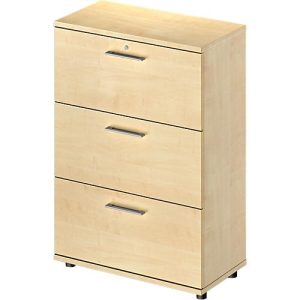 Schäfer Shop Genius Hängeregistraturschrank TETRIS WOOD, 3 OH, B 800 mm, Höhe inkl. Gleiter, abschließbar, Ahorn-Dekor Schäfer Shop Genius Hängeregistraturschrank TETRIS WOOD, 3 OH, B 800 mm, Höhe inkl. Gleiter, abschließbar, Ahorn-Dekor