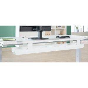 Schäfer Shop Genius Kabelkanal für Tischbreite 2000 mm, abklappbar, Stahl, weiß Schäfer Shop Genius Kabelkanal für Tischbreite 2000 mm, abklappbar, Stahl, weiß