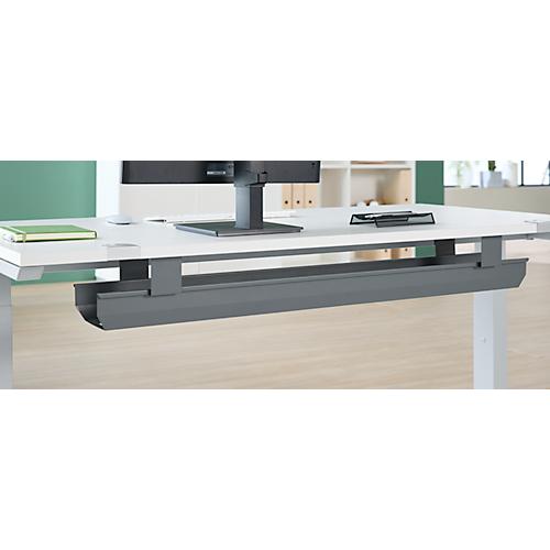 Schäfer Shop Genius Kabelkanal für Tischbreite 800 mm, abklappbar, Stahl, anthrazit