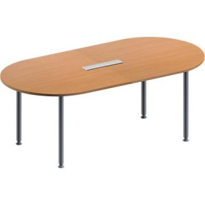 Schäfer Shop Genius Konferenztisch MODENA FLEX, 6-fach Anschluss, Oval, 4-Fuß Rundrohr, B 2000 x T 1000 x H 720-840 mm, Buche/weißalu Schäfer Shop Genius Konferenztisch MODENA FLEX, 6-fach Anschluss, Oval, 4-Fuß Rundrohr, B 2000 x T 1000 x H 720-840 mm, Buche/weißalu