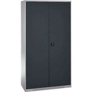 Schäfer Shop Genius Materialschrank FS, 5 OH, abschließbar, Lochrasterwände/3 Fachböden, bis 450 kg, B 1055 x T 520 x H 1950 mm, weißalu/anthrazitgrau Schäfer Shop Genius Materialschrank FS, 5 OH, abschließbar, Lochrasterwände/3 Fachböden, bis 450 kg, B 1055 x T 520 x H 1950 mm, weißalu/anthrazitgrau
