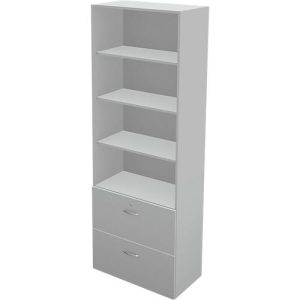 Schäfer Shop Genius Regal-Hängeregisterschrank-Kombination TETRIS WALL, B 800 x T 440 x H 2250 mm, lichtgrau Schäfer Shop Genius Regal-Hängeregisterschrank-Kombination TETRIS WALL, B 800 x T 440 x H 2250 mm, lichtgrau