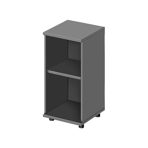 Schäfer Shop Genius Regal TETRIS WOOD, 2 OH, Höhe inkl. Gleiter, B 400 mm, graphit