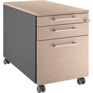 Schäfer Shop Genius Rollcontainer 126, mit Griff eckig, B 435 x H 577 mm, anthrazit/Eiche-Dekor Schäfer Shop Genius Rollcontainer 126, mit Griff eckig, B 435 x H 577 mm, anthrazit/Eiche-Dekor
