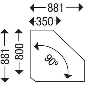 Schäfer Shop Genius Rückseitenblende für Winkelplatte, B 800 x T 800 mm/ 90°, weißaluminium Schäfer Shop Genius Rückseitenblende für Winkelplatte, B 800 x T 800 mm/ 90°, weißaluminium