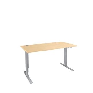 Schäfer Shop Genius Schreibtisch AERO FLEX, elektrisch höhenverstellbar, Rechteck, C-Fuß, B 1200 x T 800 x H 700-1200 mm, Ahorn/weißalu Schäfer Shop Genius Schreibtisch AERO FLEX, elektrisch höhenverstellbar, Rechteck, C-Fuß, B 1200 x T 800 x H 700-1200 mm, Ahorn/weißalu