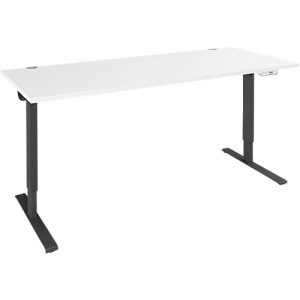 Schäfer Shop Genius Schreibtisch AERO FLEX, elektrisch höhenverstellbar, Rechteck, C-Fuß, B 1600 mm, weiß /schwarz + Memorypanel Schäfer Shop Genius Schreibtisch AERO FLEX, elektrisch höhenverstellbar, Rechteck, C-Fuß, B 1600 mm, weiß /schwarz + Memorypanel
