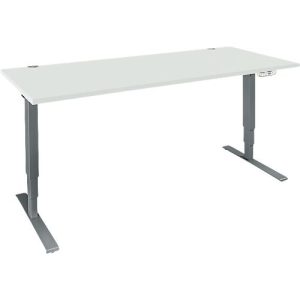 Schäfer Shop Genius Schreibtisch AERO FLEX, elektrisch höhenverstellbar, Rechteck, T-Fuß, B 1600 mm, lichtgrau/anthrazit + Memorypanel Schäfer Shop Genius Schreibtisch AERO FLEX, elektrisch höhenverstellbar, Rechteck, T-Fuß, B 1600 mm, lichtgrau/anthrazit + Memorypanel