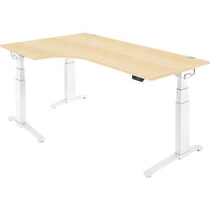 Schäfer Shop Genius Schreibtisch ERGOSTYLE S, 90°, Ansatz links, elektrisch höhenverstellbar, C-Fuß, zweistufig, B 2000 x T 800 x H 645-1305 mm, inkl. Memory Master, weiß/weiß Schäfer Shop Genius Schreibtisch ERGOSTYLE S, 90°, Ansatz links, elektrisch höhenverstellbar, C-Fuß, zweistufig, B 2000 x T 800 x H 645-1305 mm, inkl. Memory Master, weiß/weiß