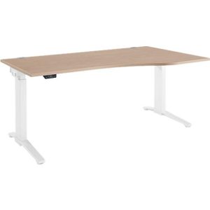 Schäfer Shop Genius Schreibtisch ERGOSTYLE S, elektrisch höhenverstellbar, einstufig, Ansatz rechts, C-Fuß, B 1800 x T 800 x H 715-1182 mm, inkl. Memory Master, Eiche/weiß Schäfer Shop Genius Schreibtisch ERGOSTYLE S, elektrisch höhenverstellbar, einstufig, Ansatz rechts, C-Fuß, B 1800 x T 800 x H 715-1182 mm, inkl. Memory Master, Eiche/weiß