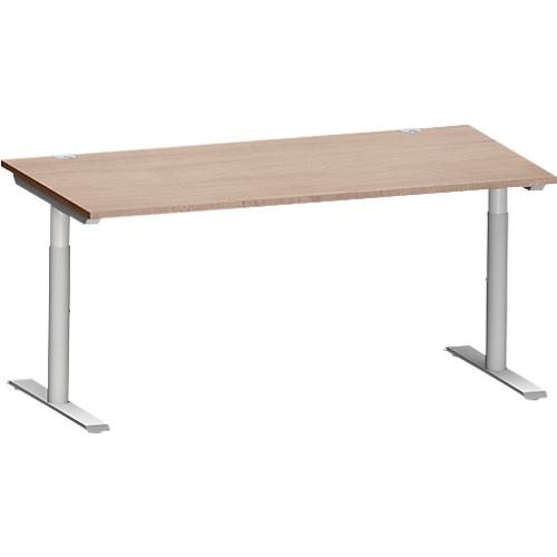 Schäfer Shop Genius Schreibtisch MODENA FLEX, 1600 x 800 mm, Eiche-Dekor/weißalu