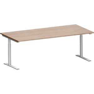 Schäfer Shop Genius Schreibtisch MODENA FLEX, 2000 x 1000 mm, Eiche-Dekor/weißalu Schäfer Shop Genius Schreibtisch MODENA FLEX, 2000 x 1000 mm, Eiche-Dekor/weißalu