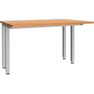 Schäfer Shop Genius Schreibtisch MODENA FLEX, 4-Fuß-Quadratrohr, verkürzte Seitenteile, B 1200 mm, buche Schäfer Shop Genius Schreibtisch MODENA FLEX, 4-Fuß-Quadratrohr, verkürzte Seitenteile, B 1200 mm, buche